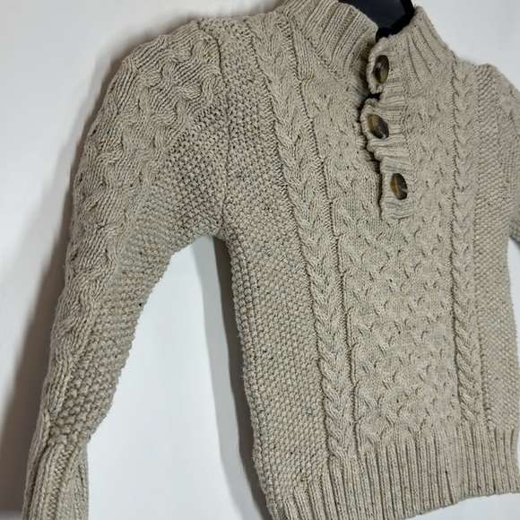 Cat & Jack | Toddler 3T Cable Knit Cream Sweater - Picture 2 of 8